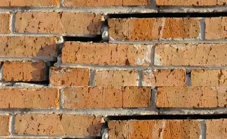 Brick wall with serious structural damage in New Haven, CT